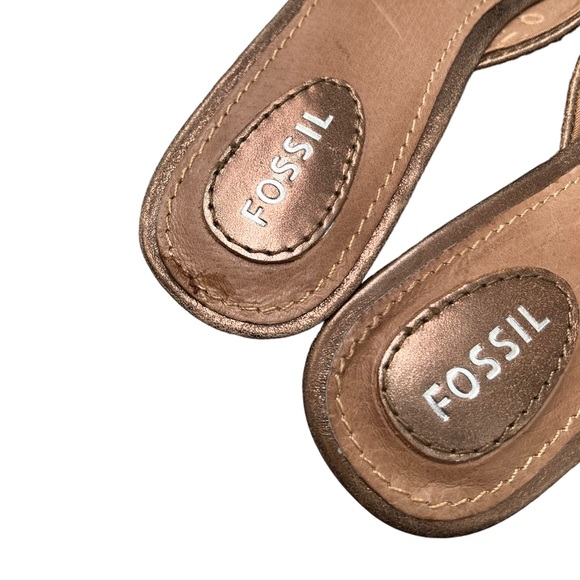 Fossil Women Marla Cork Wedge Buckle Platform Side Shoe Size 6.5 - Picture 9 of 10